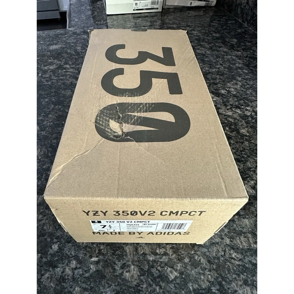 Adidas Yeezy Boost 350 V2 CMPCT Slate Carbon Black HQ6319 Mens 7.5